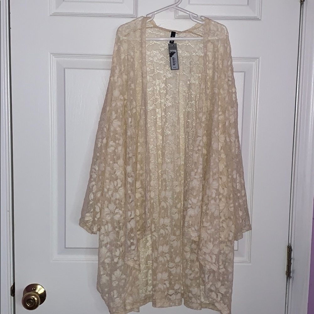 CREAM LACE KIMONO